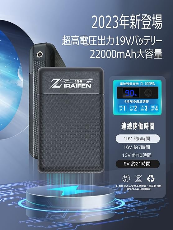 Amazon.co.jp: [ZIRAIFEN] ファン付きベスト19V超高出力